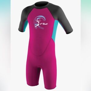 O'Neill Kids Magenta and Black Rashguard
